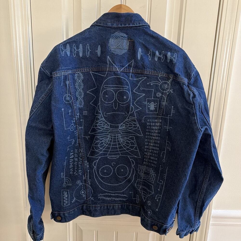 Limited Edition Wrangler x Rick and Morty Laser-etched Denim Jacket Size XL - Picture 5 of 8